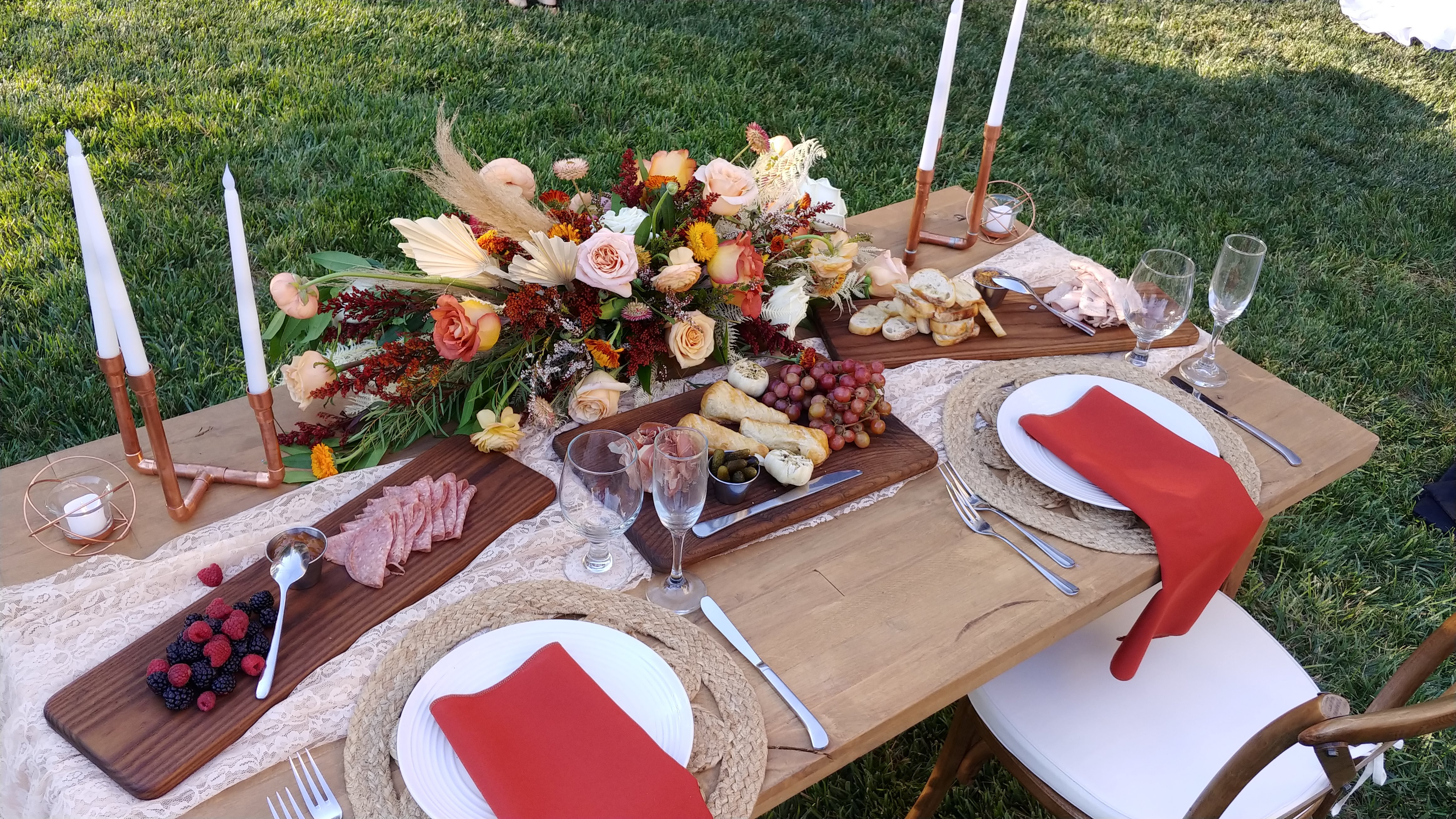 Catering for weddings and parties sample spread